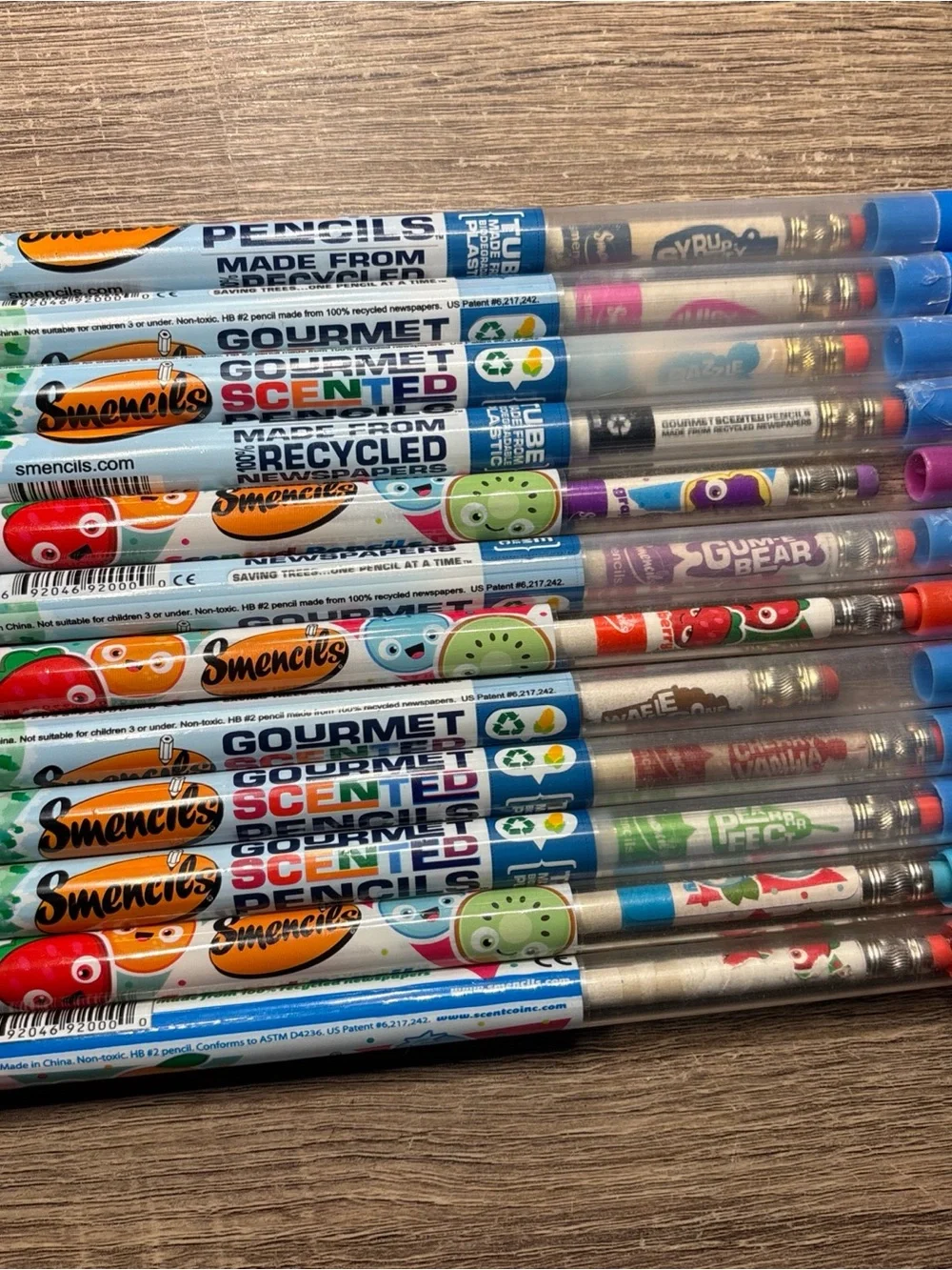 RETRO Colored Smencils Gourmet Scented Pencils Eco Newspaper RARE Lot of 12 Y2K